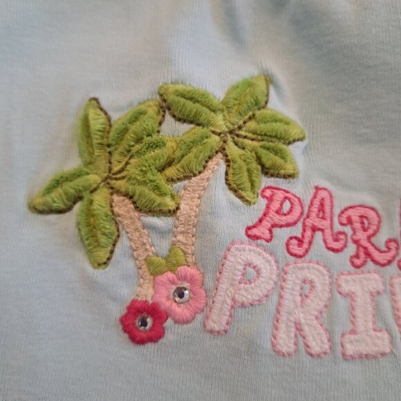 Gymboree girls size 9 Floral Reef line light blue tank top embroidered design - Picture 2 of 4
